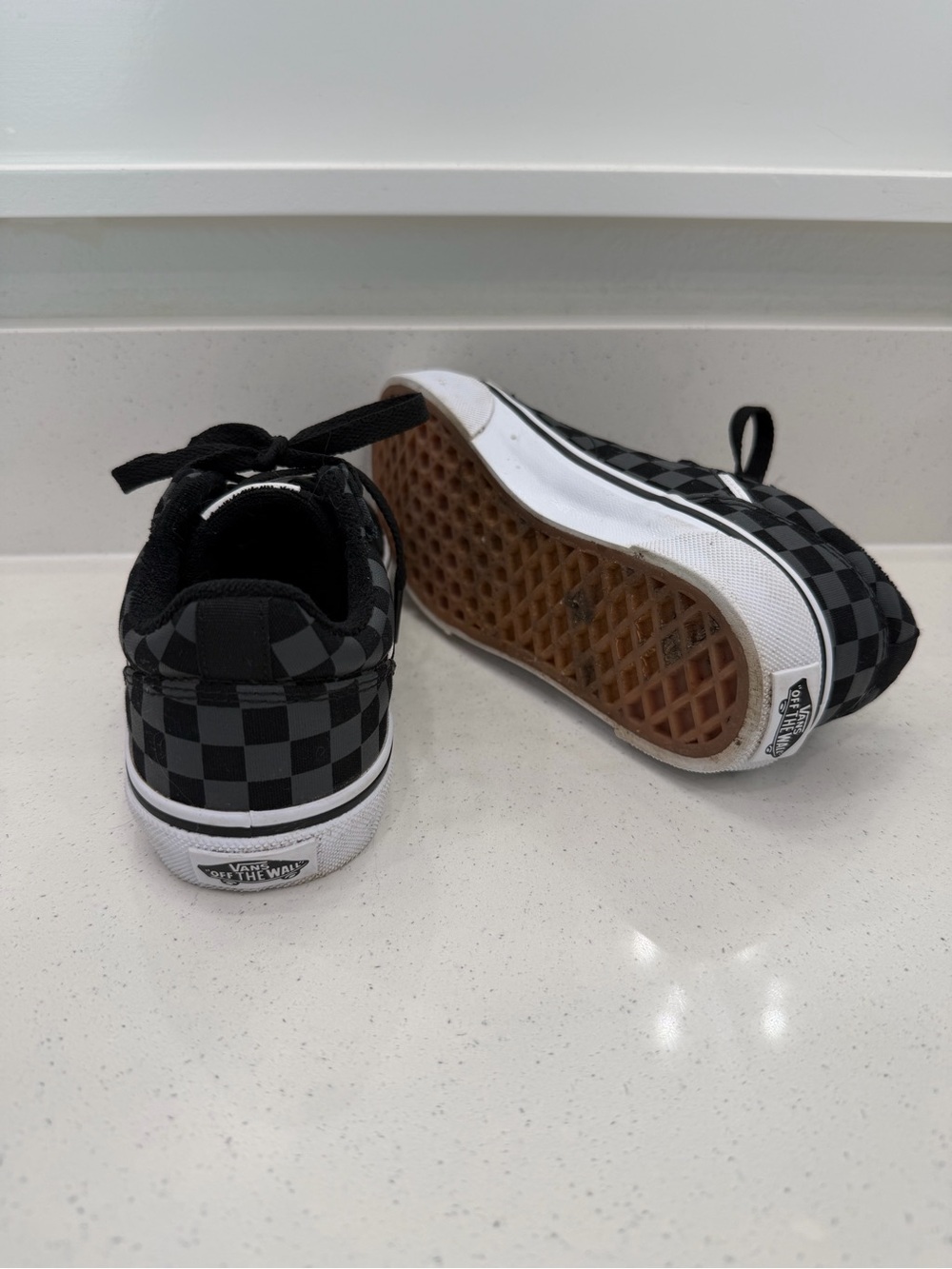 Vans Kids Black & Gray Checkerboard Low-Top Sneakers - Picture 4 of 5